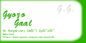 gyozo gaal business card